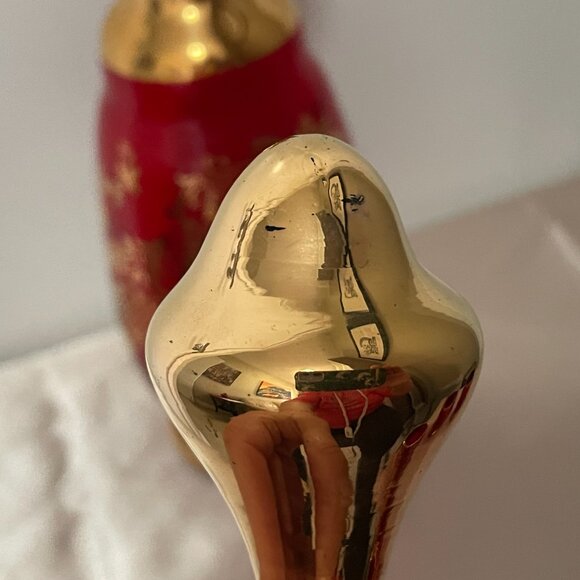 Vintage Venetian Glass Decanter 6 Glasses Set Red Gold - Picture 7 of 8